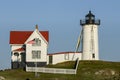 York, Maine, USA Ã¢â¬â August 28, 2010: Lighthouse, Cape Neddick Nubble, Lighthouse a.k.a Savage Rock, York, Maine, USA